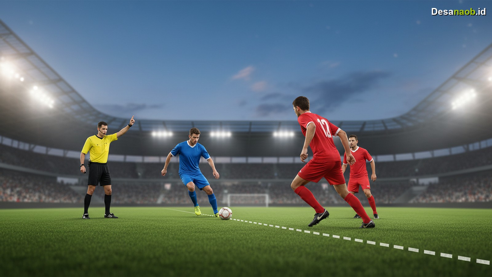 Ilustrasi Aturan Offside Sepak Bola 2026: Pahami Kuncinya, Jangan Sampai Salah!