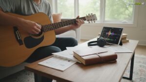 Ilustrasi Cara Belajar Gitar Akustik Otodidak: Mahir Cepat 2026, Tanpa Kursus!