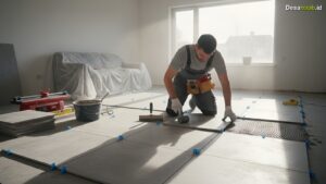 Ilustrasi Cara Memasang Keramik Lantai Sendiri: Mudah untuk Pemula, Hemat Biaya hingga Rp4,5 Juta!