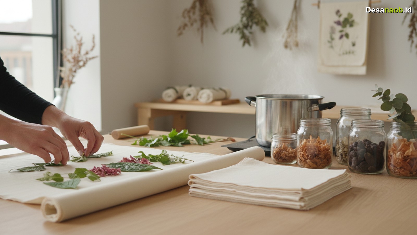 Ilustrasi Cara Membuat Eco Print: 7 Langkah Mudah Pemula Wajib Tahu 2026!