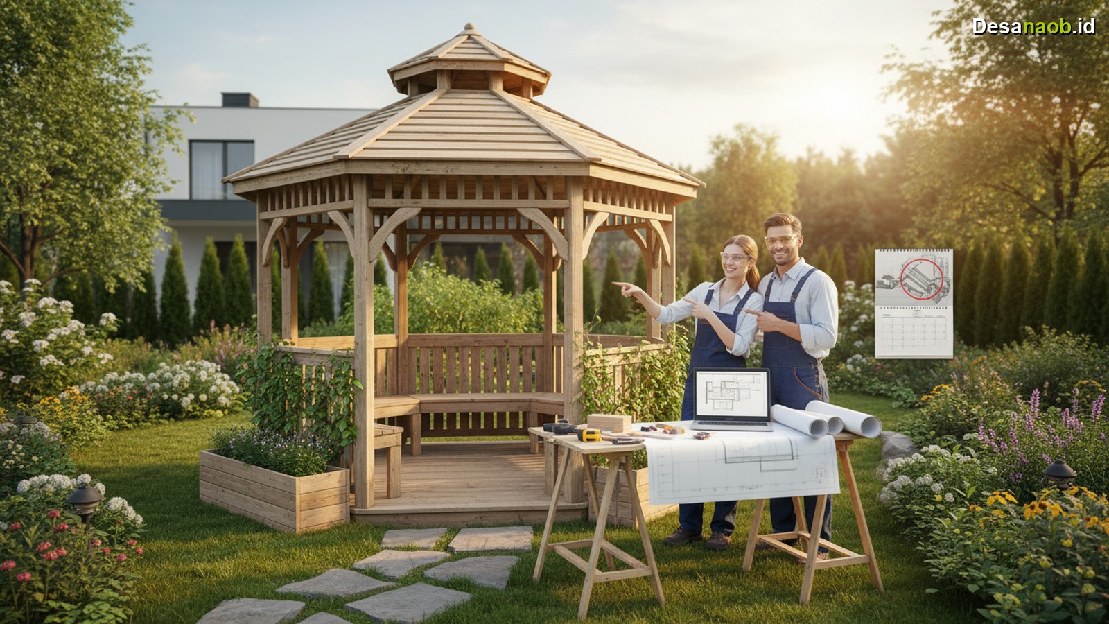 Ilustrasi Cara Membuat Gazebo Kayu Sendiri, Hemat Jutaan di 2026!