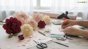 Ilustrasi Cara Membuat Paper Flower Bunga Kertas Realistis: 7 Trik Ahli 2026!