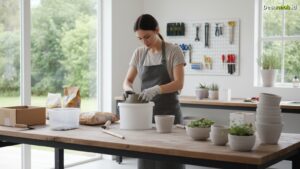 Ilustrasi Cara Membuat Pot Tanaman dari Semen DIY: Mudah, Cepat, dan Hemat di 2026!