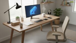 Ilustrasi Cara Menata Meja Kerja di Rumah: Produktif 2026, Jangan Salah!