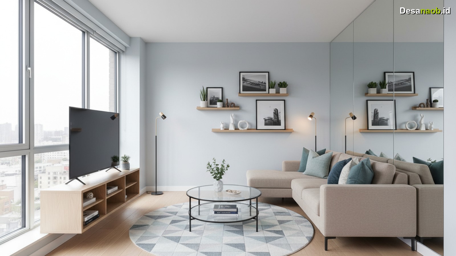 Ilustrasi Cara Menata Ruang Tamu Kecil: 7 Trik Desainer Bikin Terlihat Luas di 2026!