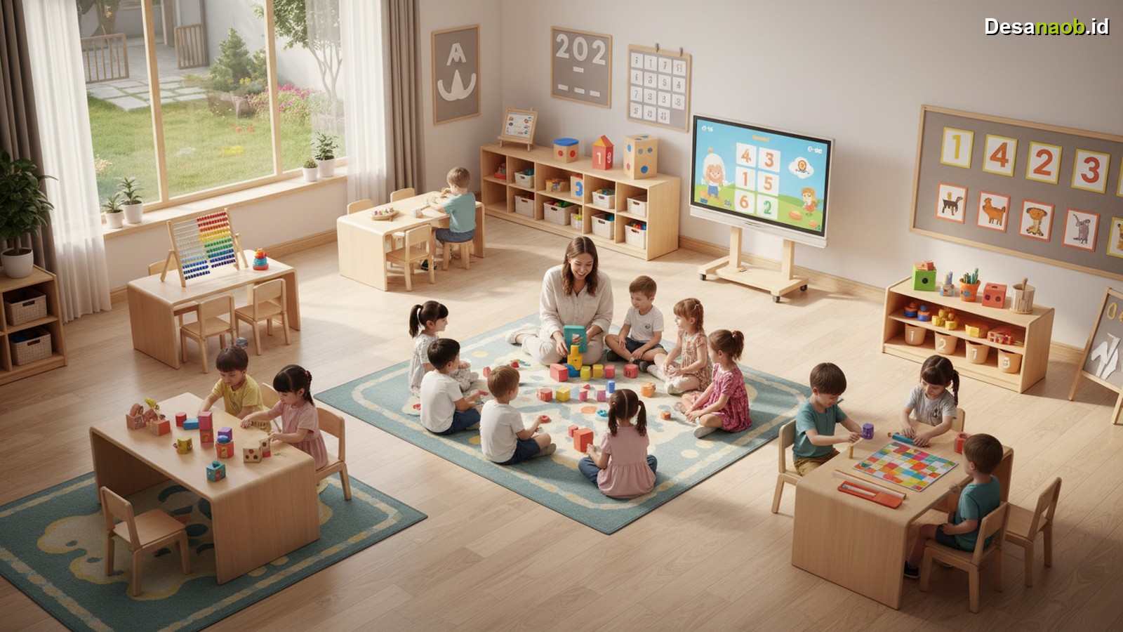 Ilustrasi Cara Mengajarkan Anak Berhitung: 7 Strategi Efektif TK & PAUD 2026!