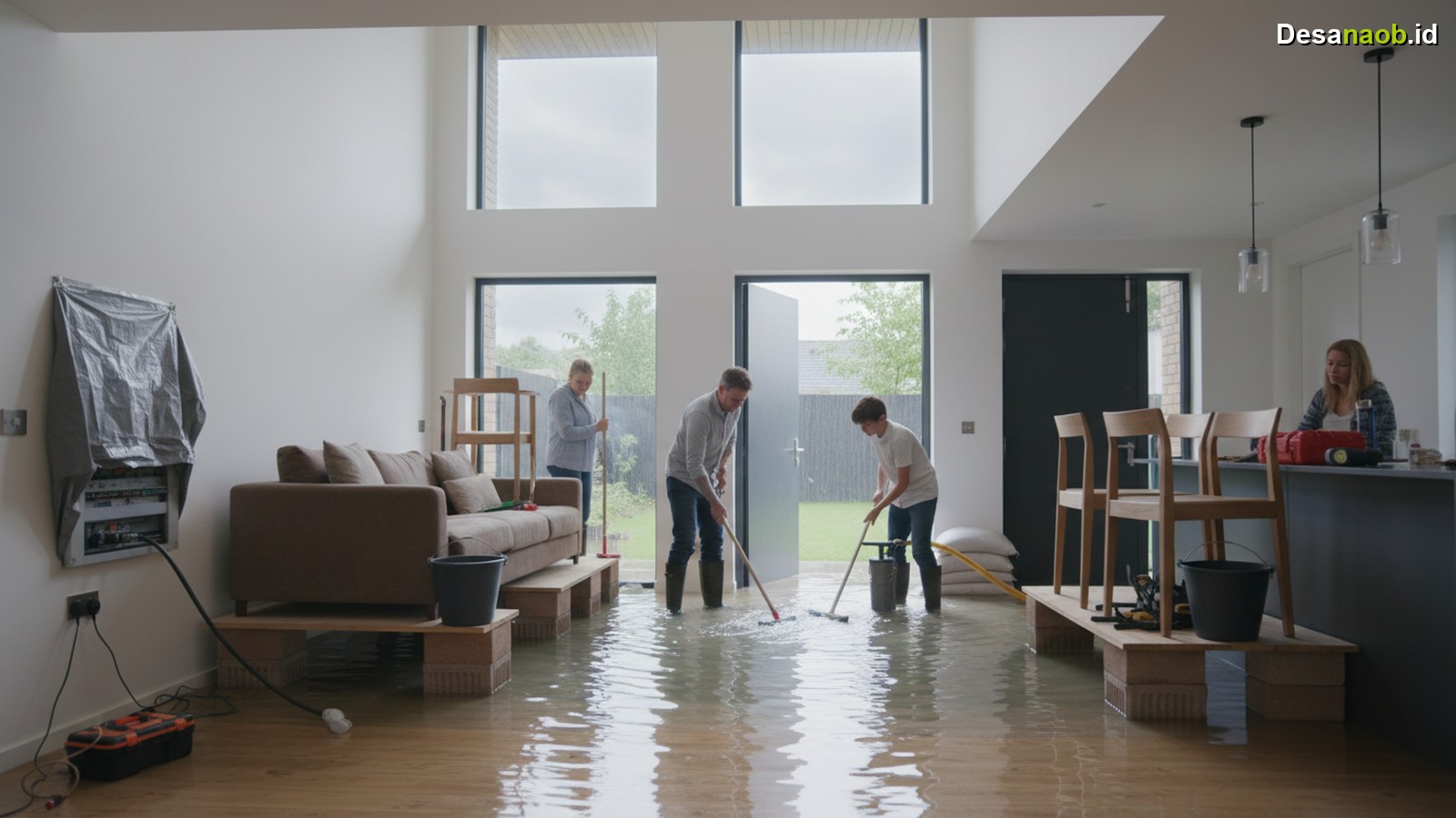 Ilustrasi Cara Mengatasi Banjir di Rumah: 7 Langkah Darurat Wajib Tahu 2026!