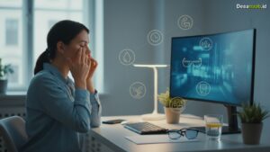 Ilustrasi Cara Mengatasi Mata Lelah Akibat Layar Komputer: 7 Strategi Terbaru 2026!