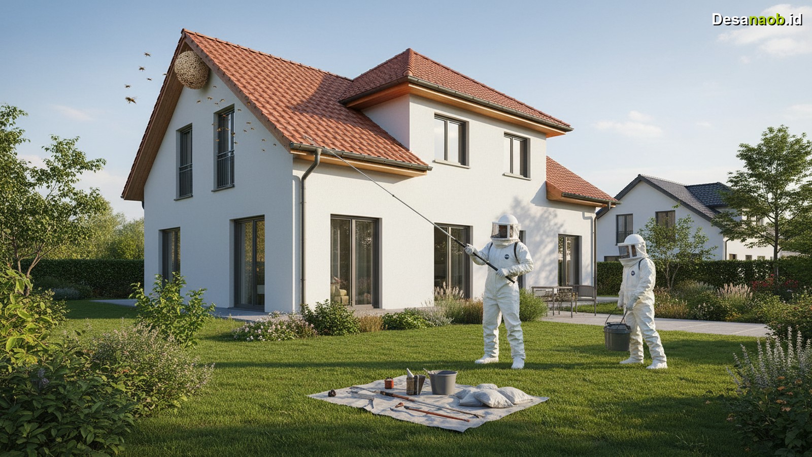 Ilustrasi Cara Mengatasi Sarang Lebah di Rumah: 7 Langkah Aman Terbaru 2026!