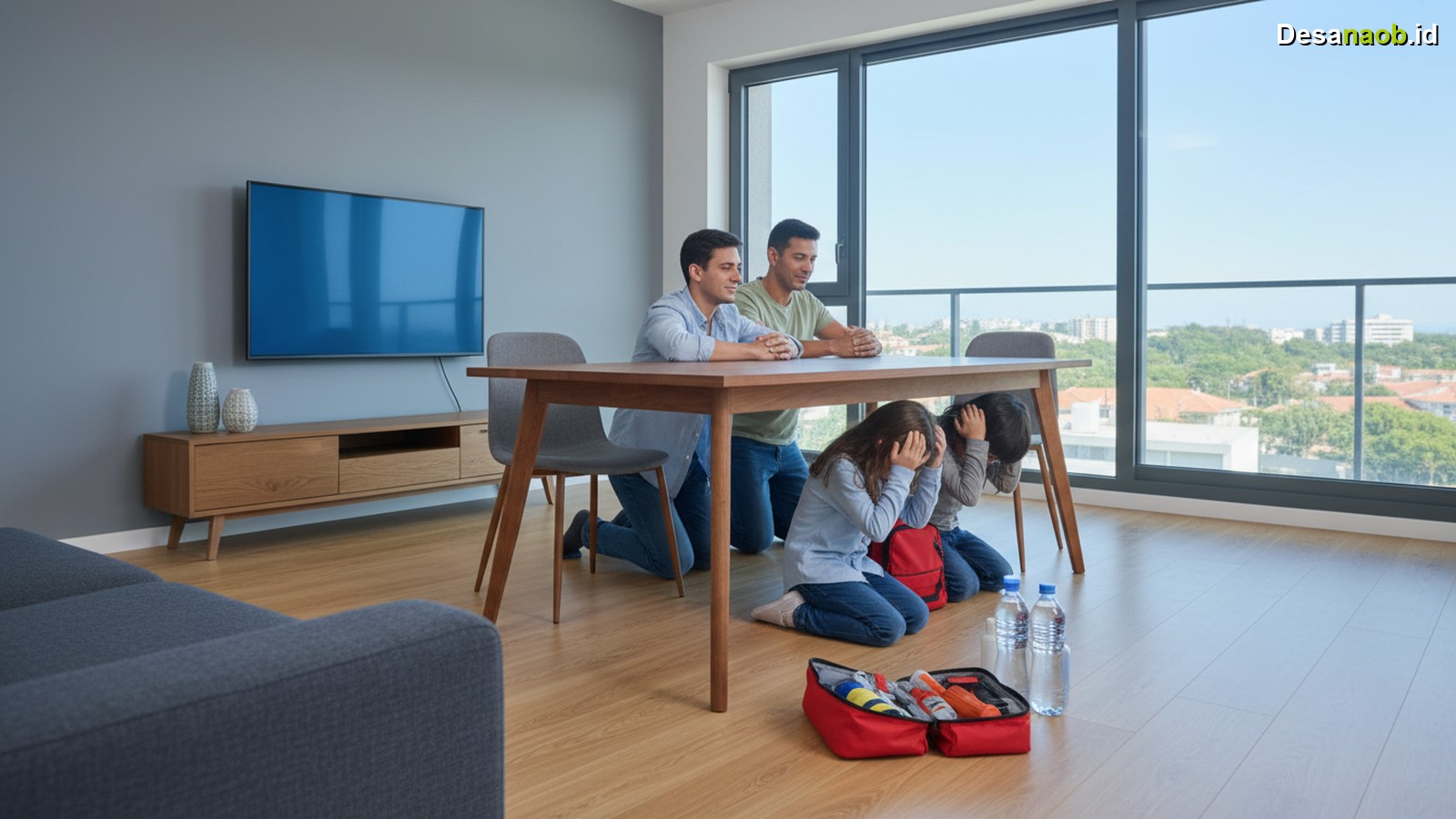 Ilustrasi Cara Menghadapi Gempa Bumi: Panduan Terbaru 2026 yang Wajib Tahu!