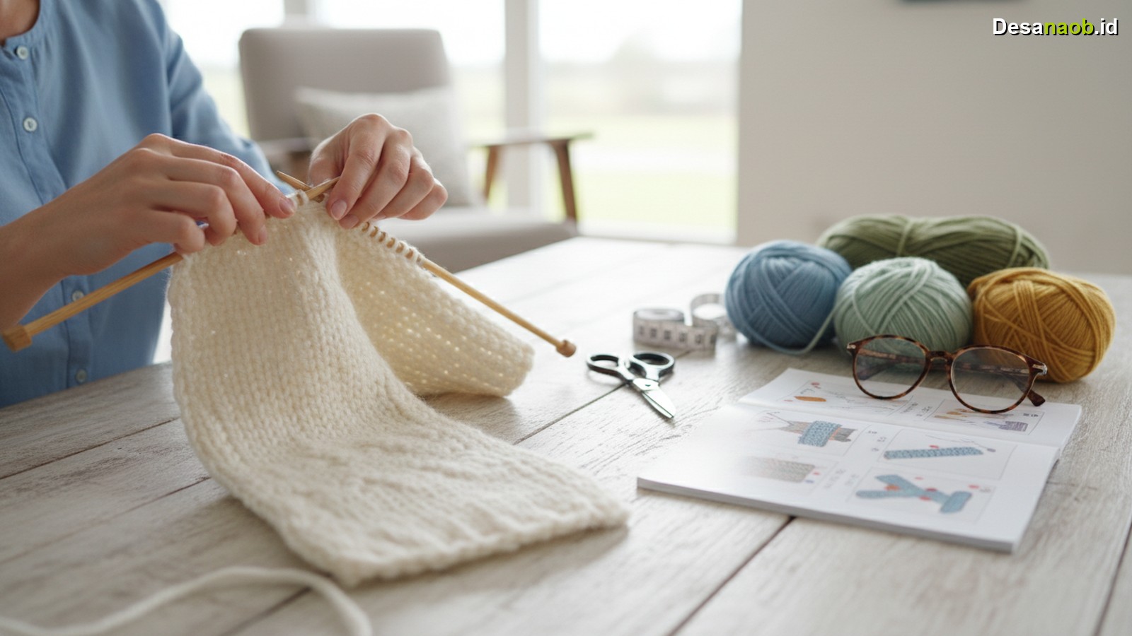 Ilustrasi Cara Merajut Syal untuk Pemula, Ternyata Semudah Ini!