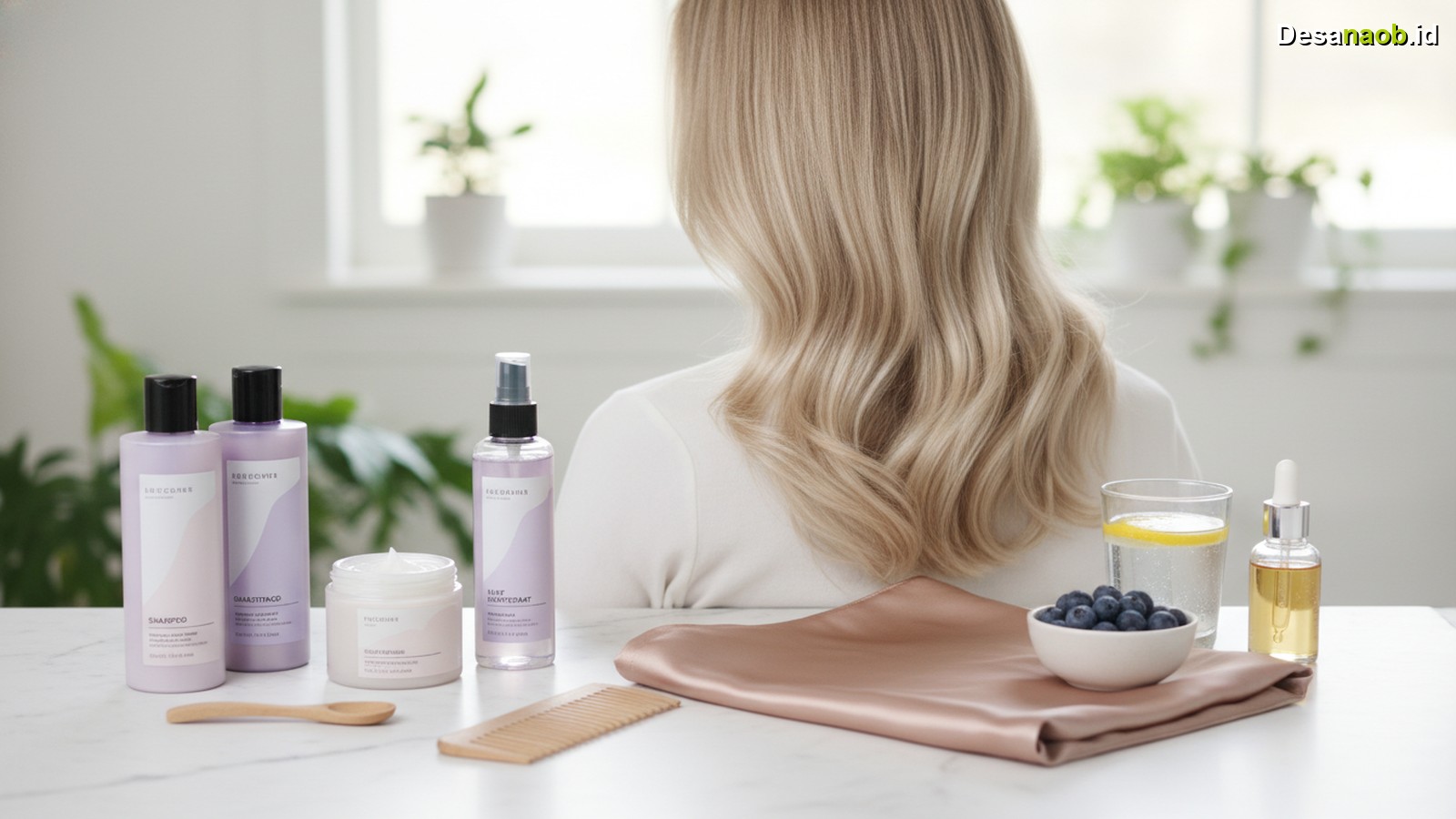 Ilustrasi Cara Merawat Rambut Setelah Bleaching: 7 Kunci Cegah Rusak!