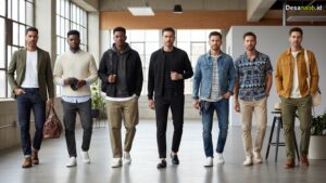 Ilustrasi Cara Mix and Match Outfit Pria Kasual Keren: 7 Trik Wajib Tahu 2026!
