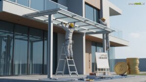 Ilustrasi Cara Pasang Kanopi Rumah Minimalis: Hemat Rp2,5 Juta di 2026!