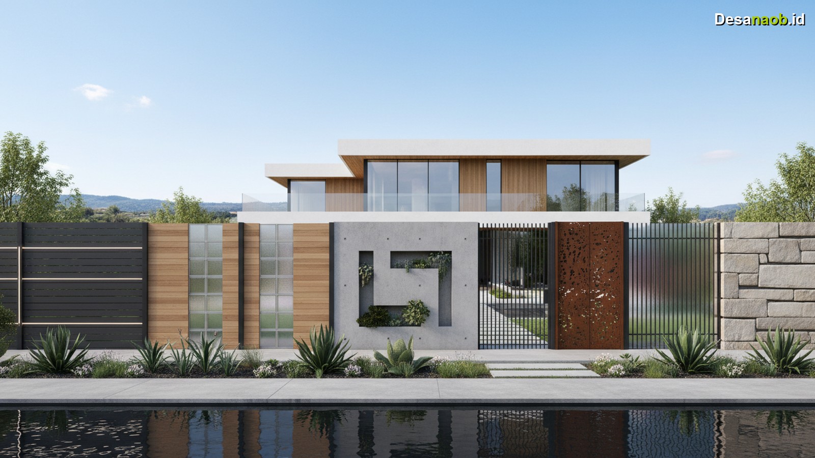 Ilustrasi Desain Pagar Minimalis Modern 2026: 7 Tren Wajib Tahu untuk Rumah Impian!