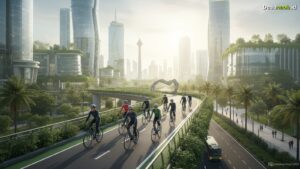 Ilustrasi Jalur Sepeda Terbaik di Jakarta: 7 Rute Wajib Gowes Pagi 2026!