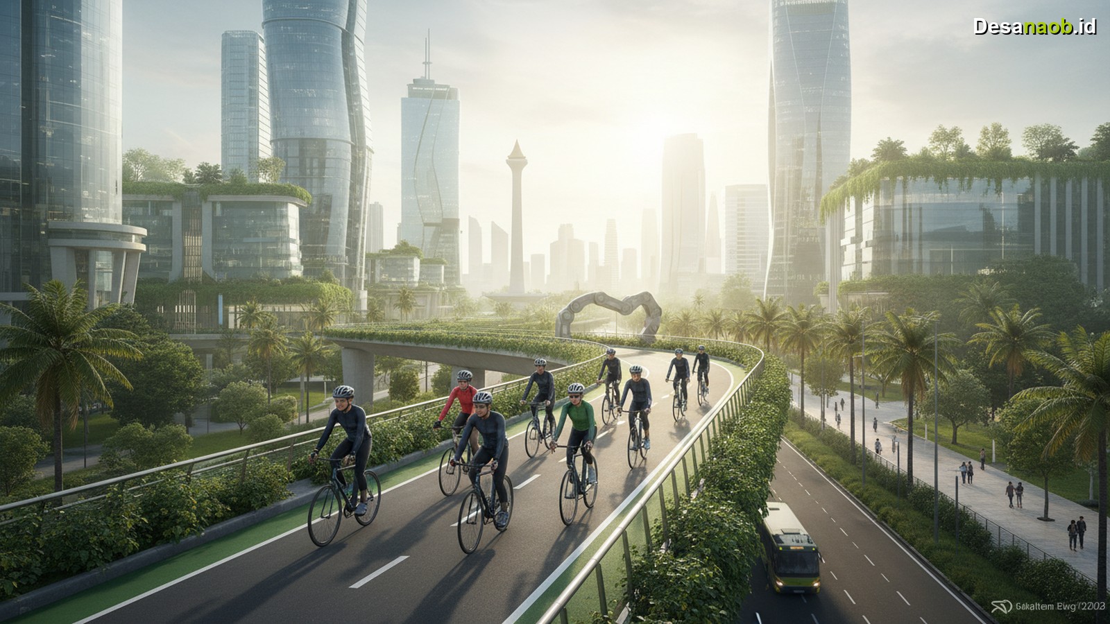 Ilustrasi Jalur Sepeda Terbaik di Jakarta: 7 Rute Wajib Gowes Pagi 2026!