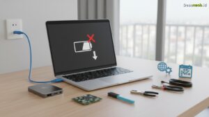 Ilustrasi Laptop Charging Baterai Tidak Bertambah? 7 Solusi Ampuh Terbaru 2026!