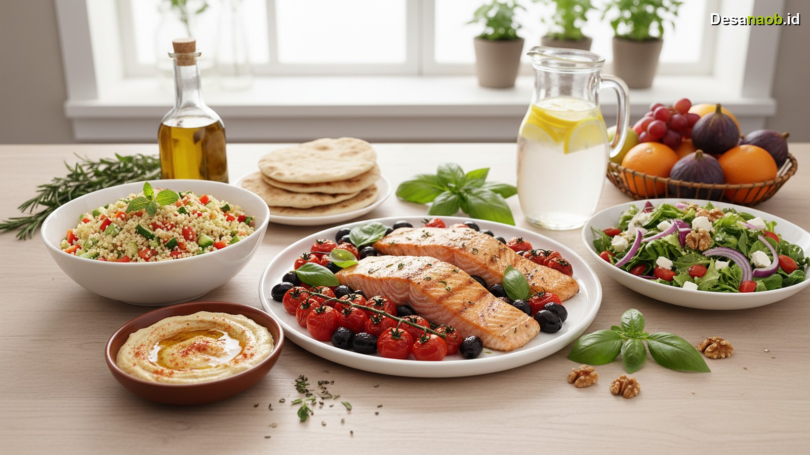 Ilustrasi Menu Diet Mediterania Sehari-Hari: Resep Mudah & Terbaru 2026, Wajib Coba!