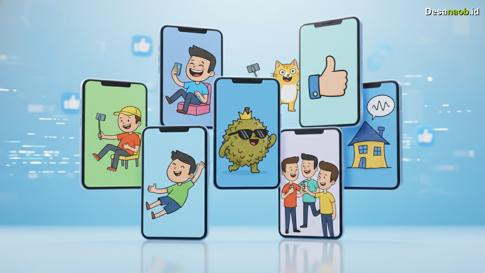 Ilustrasi Pantun Lucu Bikin Ngakak: 7 Ide Story WA Paling Viral 2026!