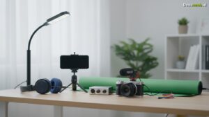 Ilustrasi Peralatan YouTuber Pemula Budget Murah 2026: Jangan Kaget, Cuma Segini Biayanya!