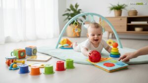 Ilustrasi Perkembangan Bayi 6 Bulan: 7 Keterampilan WAJIB & Stimulasi Tepat 2026!