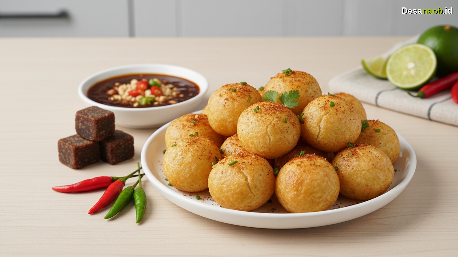 Ilustrasi Resep Cimol Bumbu Rujak: Pedas Gurih Kenyal Terbaru 2026, Wajib Coba!