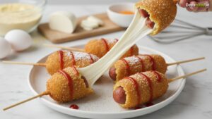 Ilustrasi Resep Corn Dog Mozzarella: Tarikan Melar Maksimal, Ini Rahasianya!