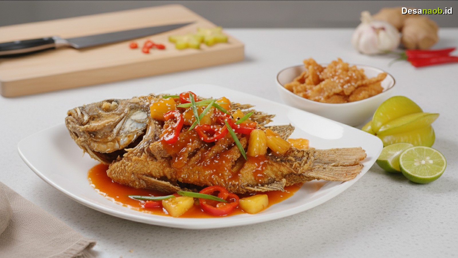 Ilustrasi Resep Ikan Gurame Asam Manis Renyah: Rahasia Krispi Tahan Lama 2026!