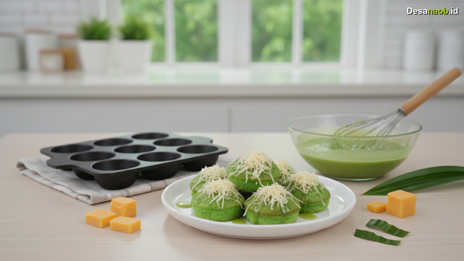Ilustrasi Resep Kue Cubit Pandan Keju: Ternyata Semudah Ini Bikinnya!