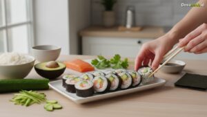 Ilustrasi Resep Sushi Roll Sederhana: 7 Langkah Mudah Tanpa Alat Khusus, Wajib Coba 2026!