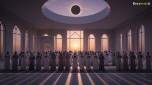 Ilustrasi Tata Cara Sholat Gerhana 2026: Panduan Lengkap Anti Keliru!