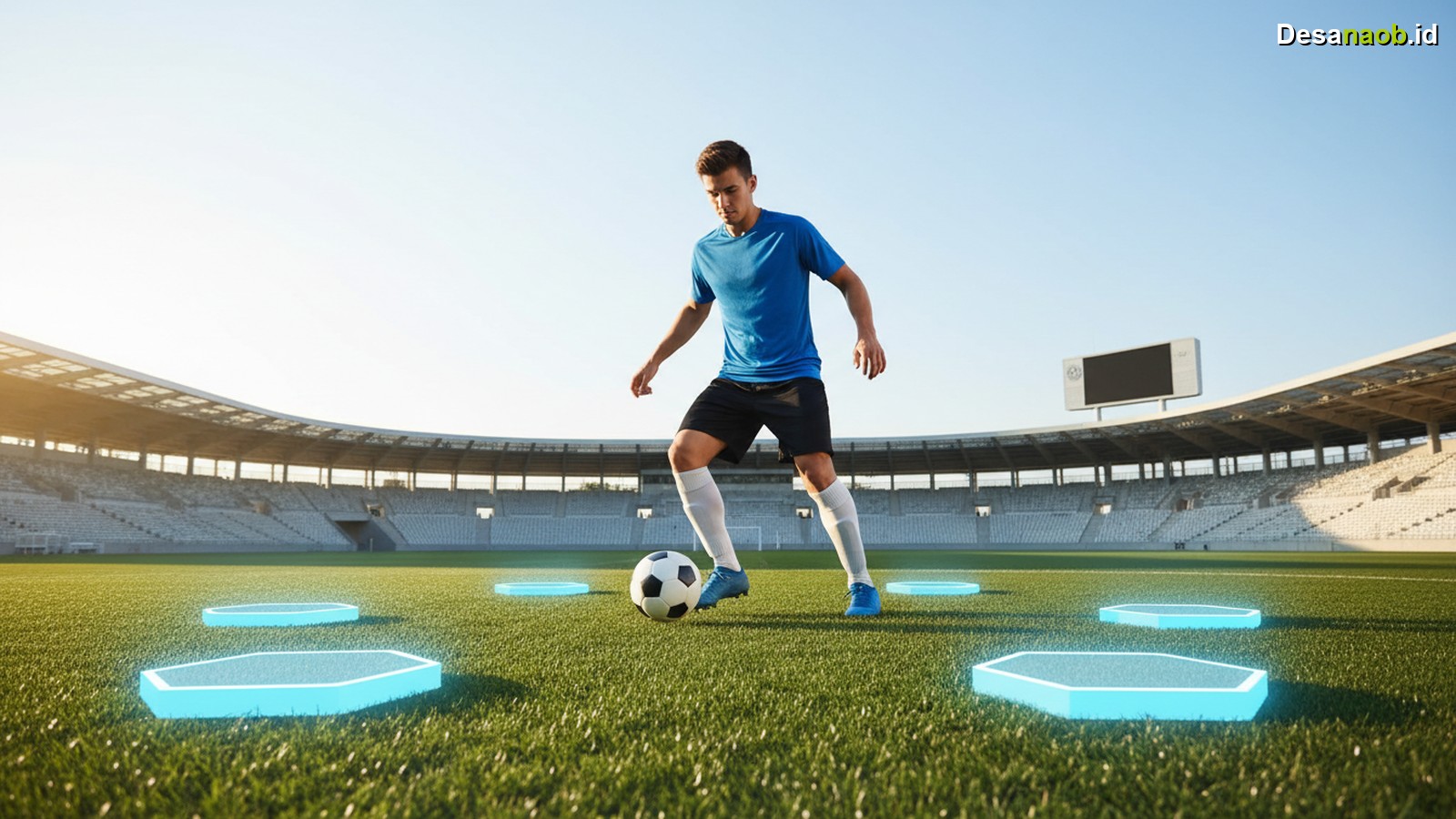 Ilustrasi Teknik Dribbling Sepak Bola Pemula: 7 Kunci Jitu Kuasai Bola 2026!