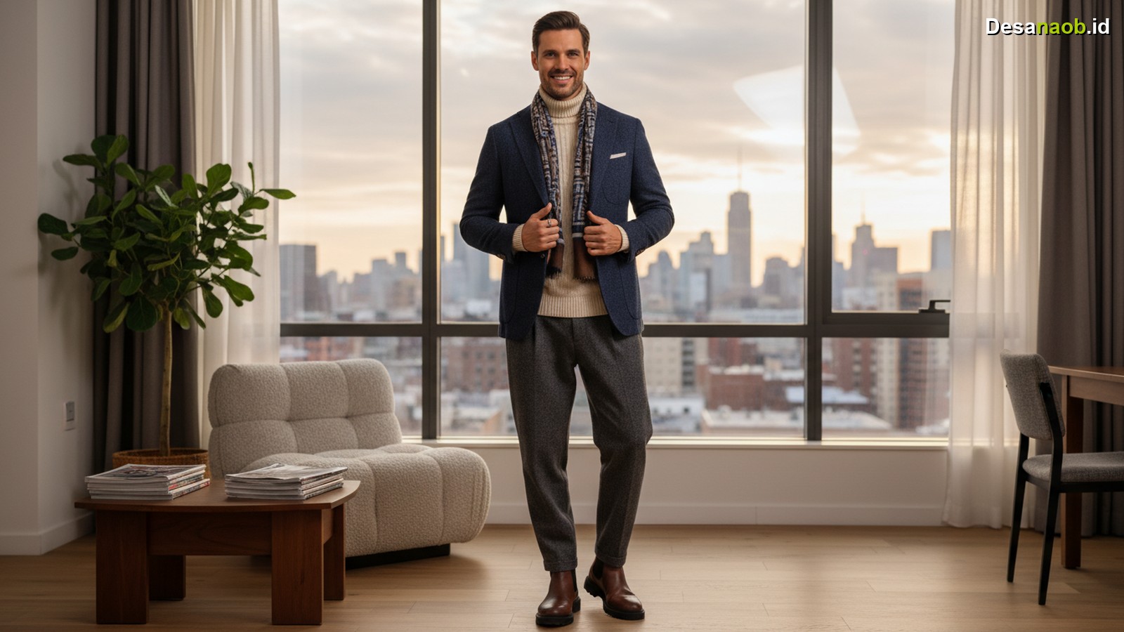 Ilustrasi Tips Fashion Pria Kurus: 7 Trik Jitu Tampil Berisi 2026!