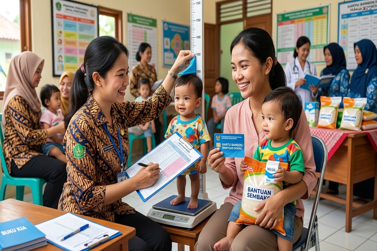 Bansos dan Pemantauan Tumbuh Kembang Anak