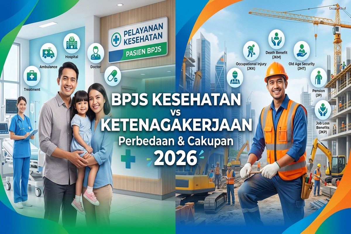BPJS Kesehatan vs Ketenagakerjaan - Perbedaan & Cakupan 2026
