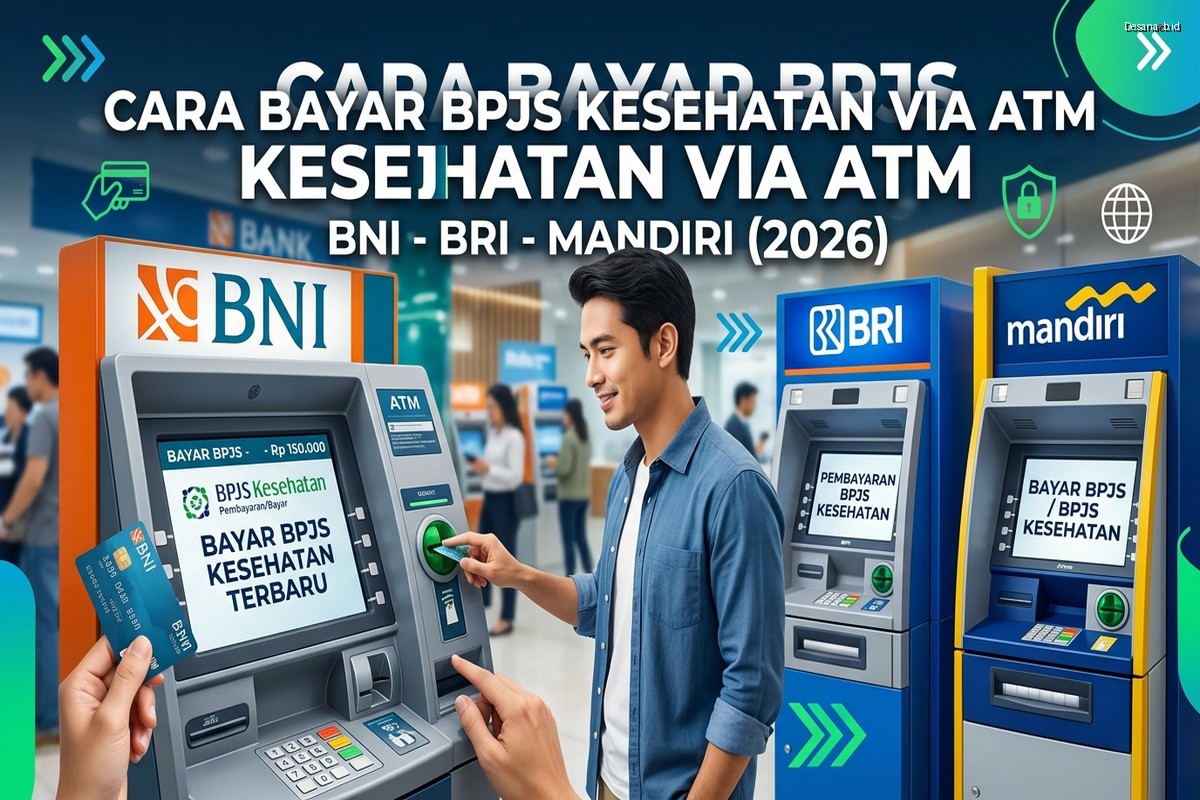 Cara Bayar BPJS Kesehatan via ATM - BNI, BRI, Mandiri Terbaru 2026