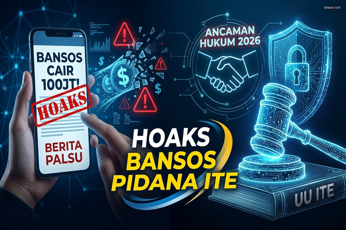 Hoaks Bansos Pidana ITE – Ancaman Hukum di Era Digital 2026