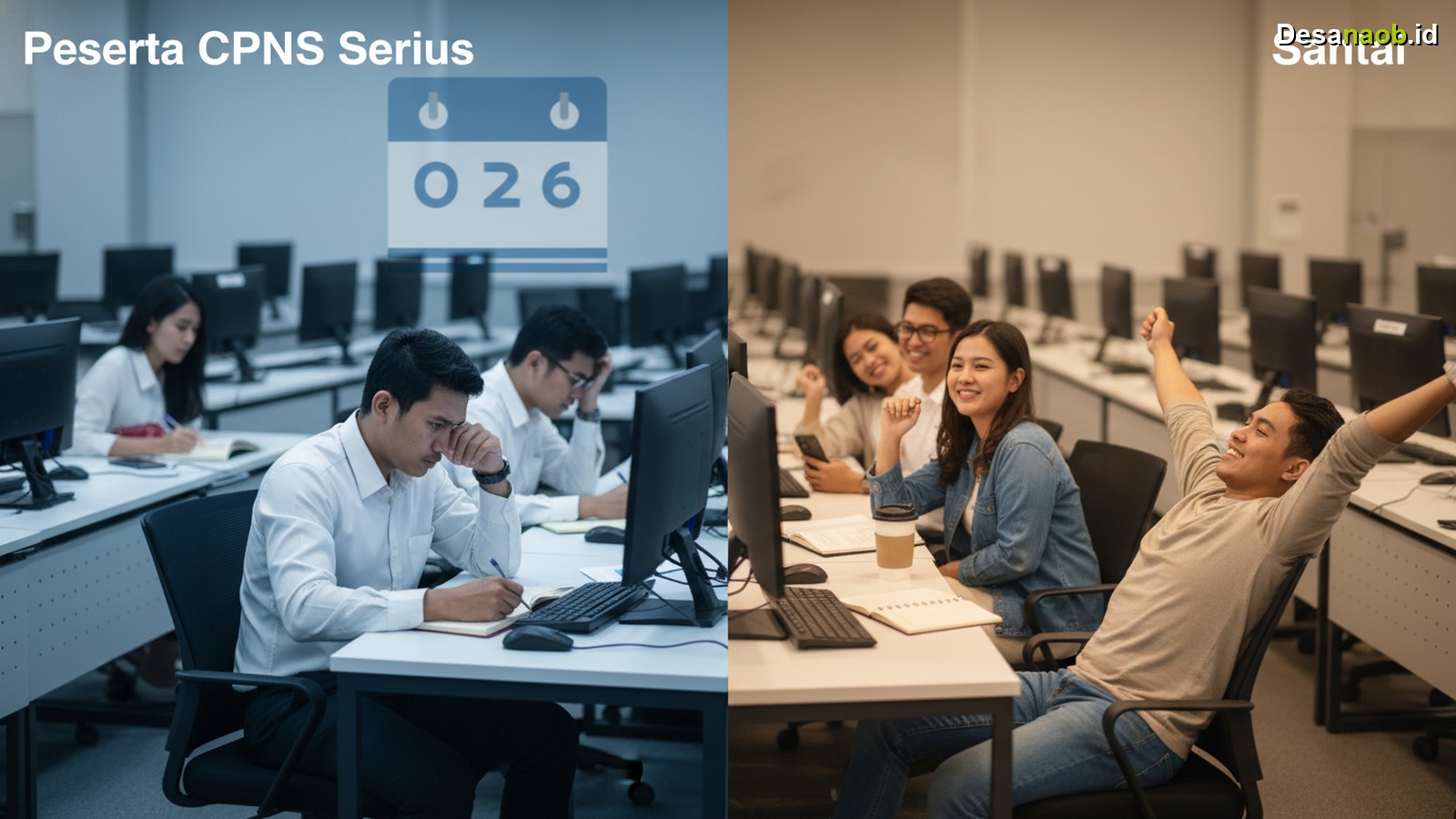 Ilustrasi Peserta CPNS Serius vs Santai: Ternyata Ini Bedanya di Seleksi 2026!