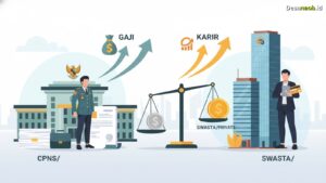 Ilustrasi Prioritas CPNS atau Swasta? Ini Gaji & Jaminan Karir Terbaru 2026!