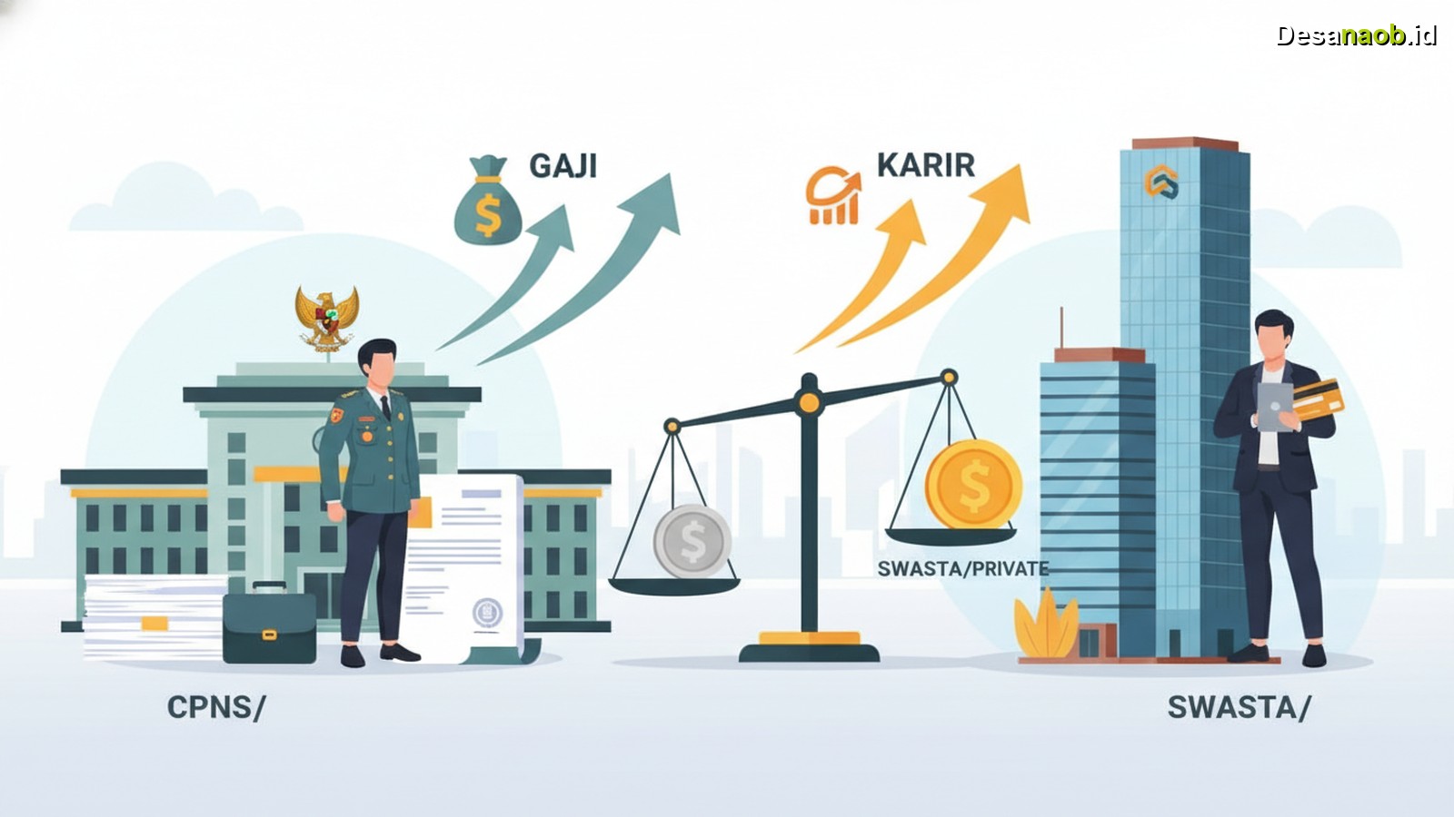 Ilustrasi Prioritas CPNS atau Swasta? Ini Gaji & Jaminan Karir Terbaru 2026!